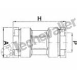 02F-2115 RACCORD A COMPRESSION D21 POUR TUBE FER D21 / F1/2 - LAITON