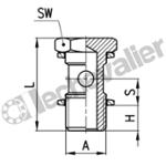 1631 01-1/8 VIS CREUSE SIMPLE 1/8 VERSION BASSE - H= 27mm - CAMOZZI