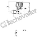 2830 1/4 REGLEUR DEBIT 2 DIRECTIONS F.F. 1/4 A BOUTON - CAMOZZI