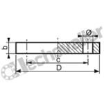 TPI.DN50 TAMPON PLEIN INOX 316L EN1092-1 - DN50 PN10/16