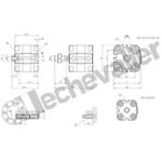 31F2A025A030 VERIN UNITOP D.E. MAGN. D25 C30 TIGE TARAUDEE