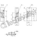 358-035 DIST. 5/2 MONO. 1/8 PNEU DEBIT 700L/min - PNE/RES - CAMOZZI