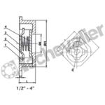 CAREB.DN20 CLAPET ENTRE BRIDE DN20 TOUT INOX - PN40 - FAF=20