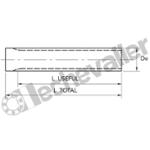 BARREAU T10 Z32 BARREAU ALU 32 DENTS LG160MM