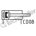 31F2A025A030 VERIN UNITOP D.E. MAGN. D25 C30 TIGE TARAUDEE