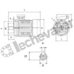 CHT 71 C4 B14 KW0,55 IE1 MOTEUR 230/400V ALU CHIARAVALLI