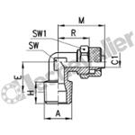 1500 8/6-1/8 COUDE MALE 1/8-D8 A COIFFE - TUBE PA 6X8 - CAMOZZI