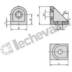 K1050.06 EQUERRE ARTICULEE 27X24X27, TYPE I