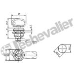K0524.182 VERROU 1/4 TOUR DE SEC. ZINC CLE