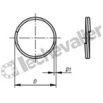 K0367.15 ANNEAU PORTE-CLES D=15 ACIER INOX.