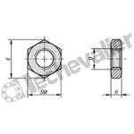 K0700.008 ECROU FILETAGE A DROITE M08x1 ACIER
